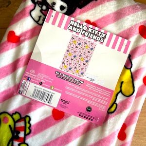 Hello Kitty and Friends valentines Pink Striped throw